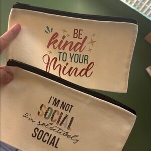Makeup pouch/ pencil case NEW 2pcs